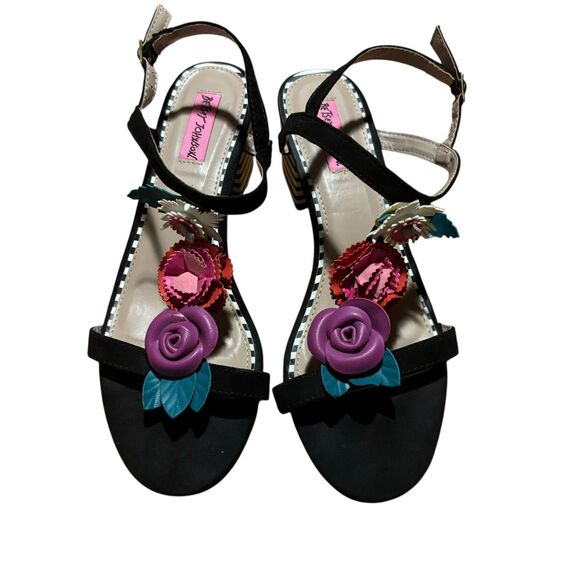 Betsey Johnson Andey Black and White Dress Sandals- Size 9 - Picture 2 of 9